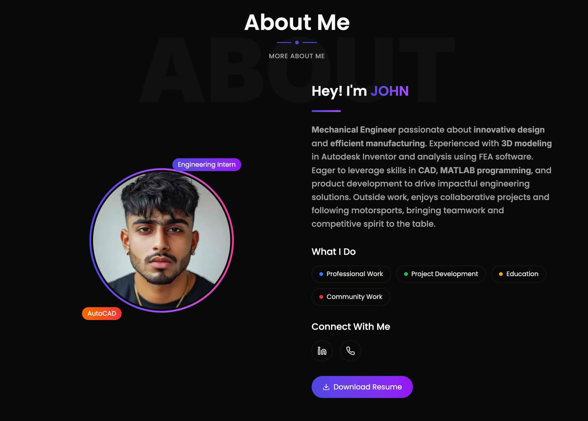 Beautiful portfolio preview
