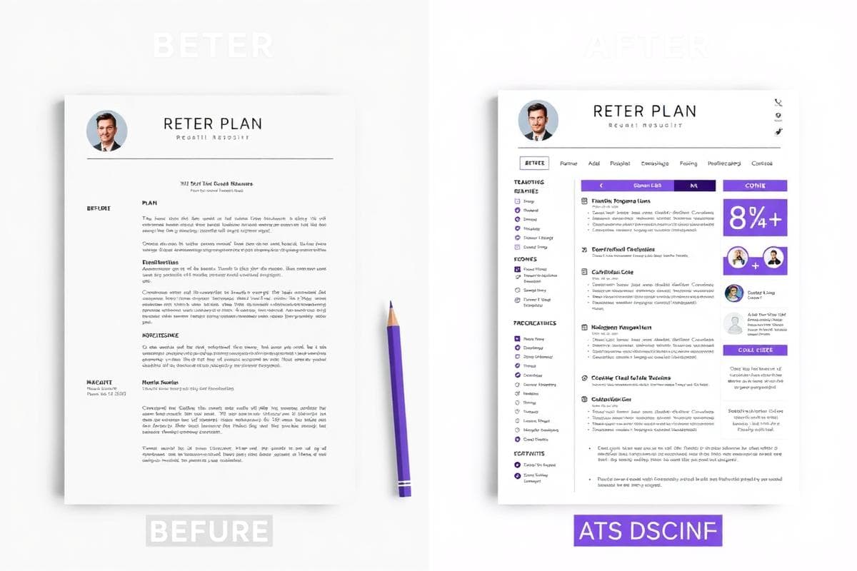 Resume before and after comparison
